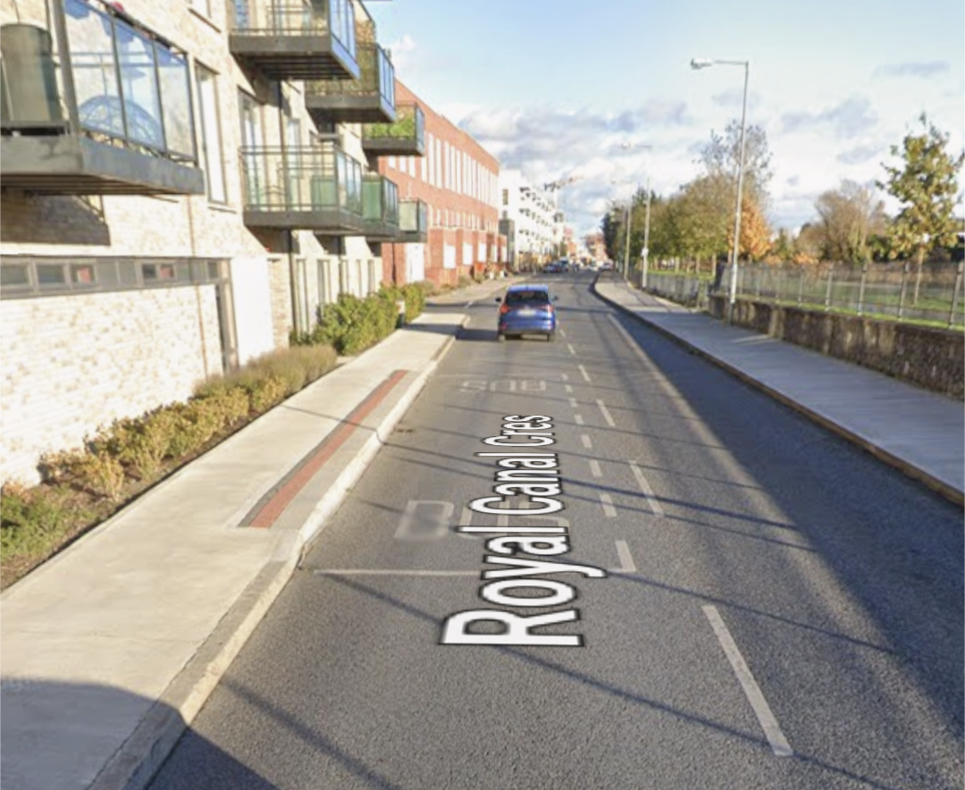 New bus stop at Royal Canal Park